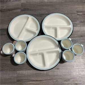 Hearth and Hand with Magnolia divided porcelain enameled plates set of 12